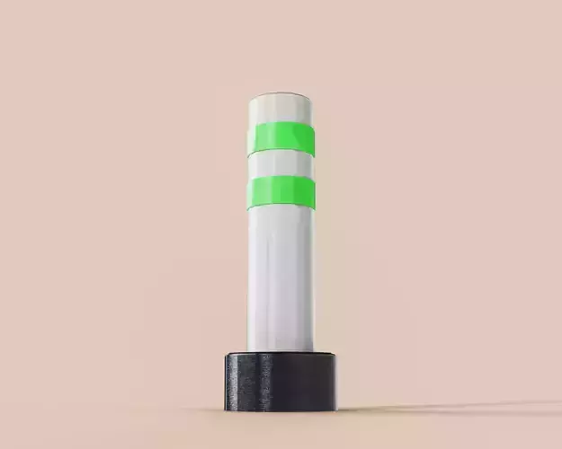 Street Bollard Type D Low-poly 3D model
