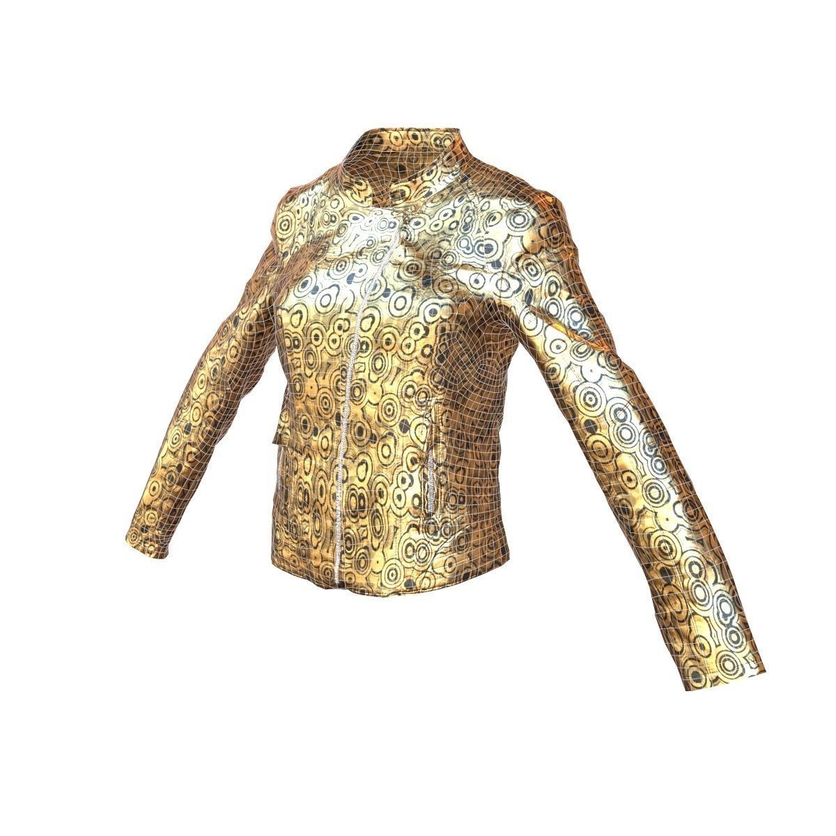 Gold Decorated Jacket Low-poly 3D model_5