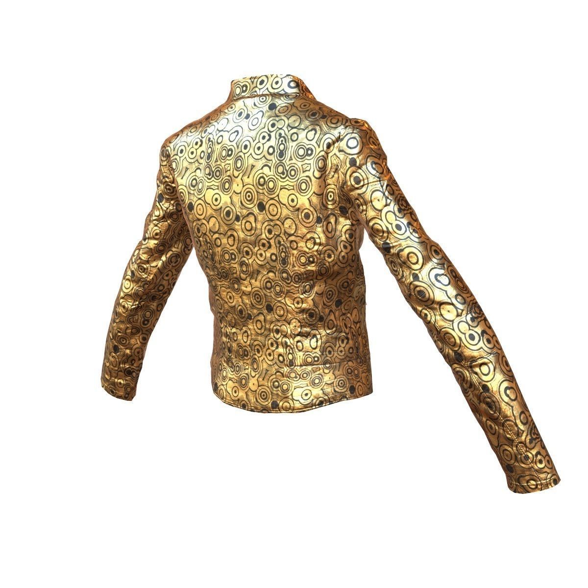 Gold Decorated Jacket Low-poly 3D model_1