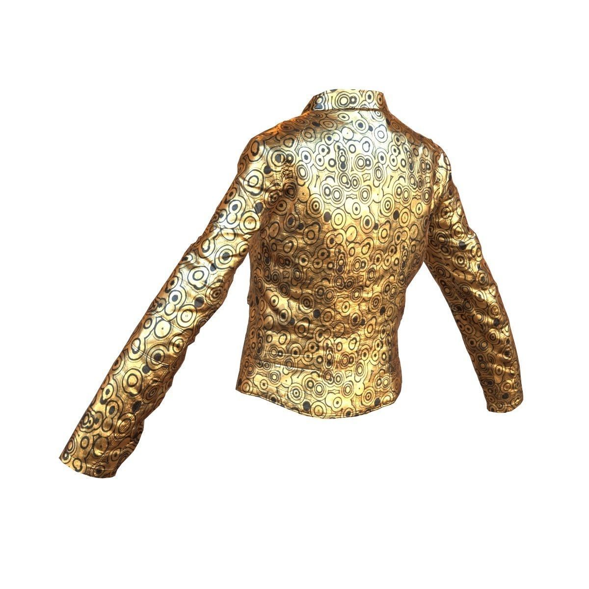 Gold Decorated Jacket Low-poly 3D model_3