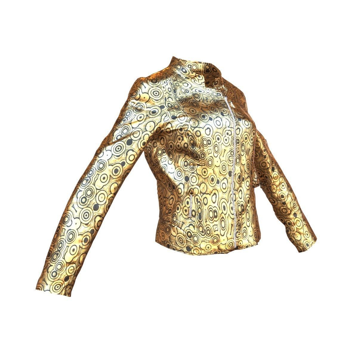 Gold Decorated Jacket Low-poly 3D model_2