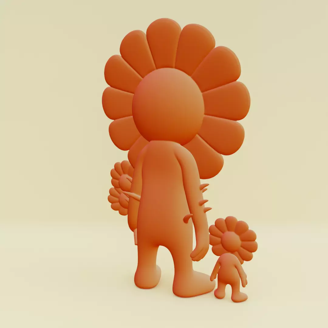 Takashi Murakami Smiling Flowers Family Collectible Printable 3D print model_8