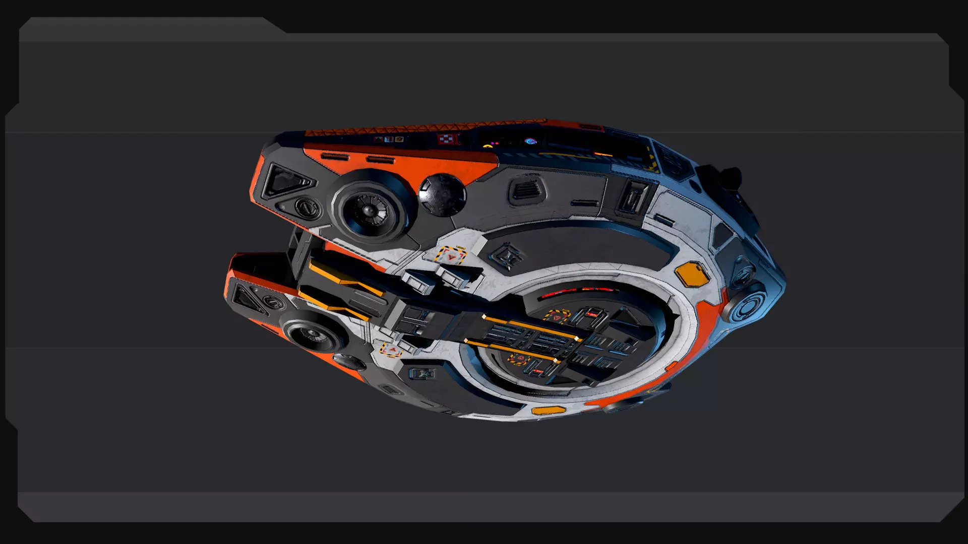 SF Shuttle - EX5 Low-poly 3D model_6