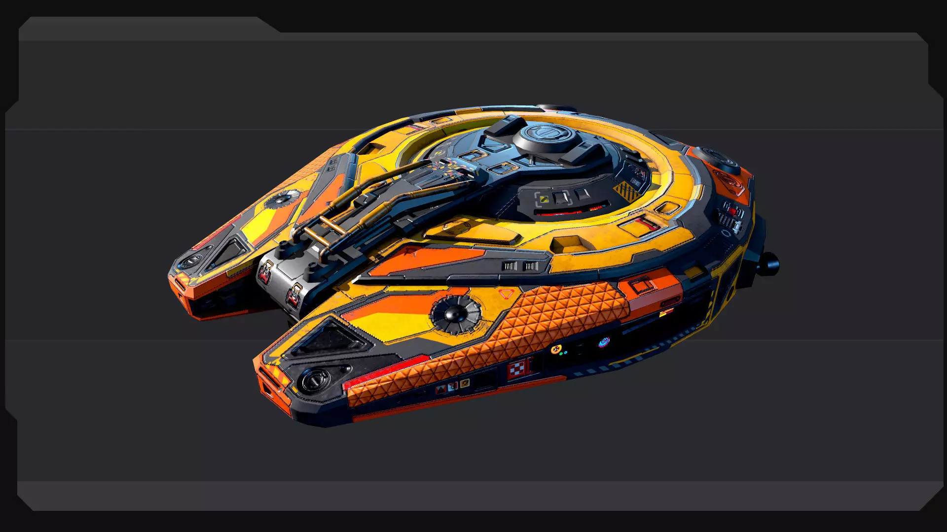 SF Shuttle - EX5 Low-poly 3D model_4