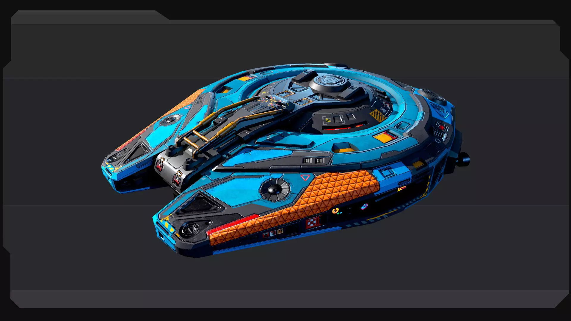 SF Shuttle - EX5 Low-poly 3D model_3