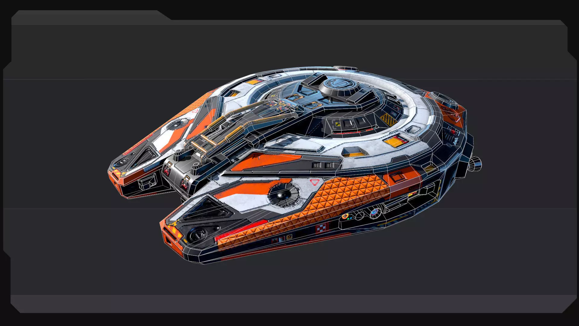 SF Shuttle - EX5 Low-poly 3D model_7