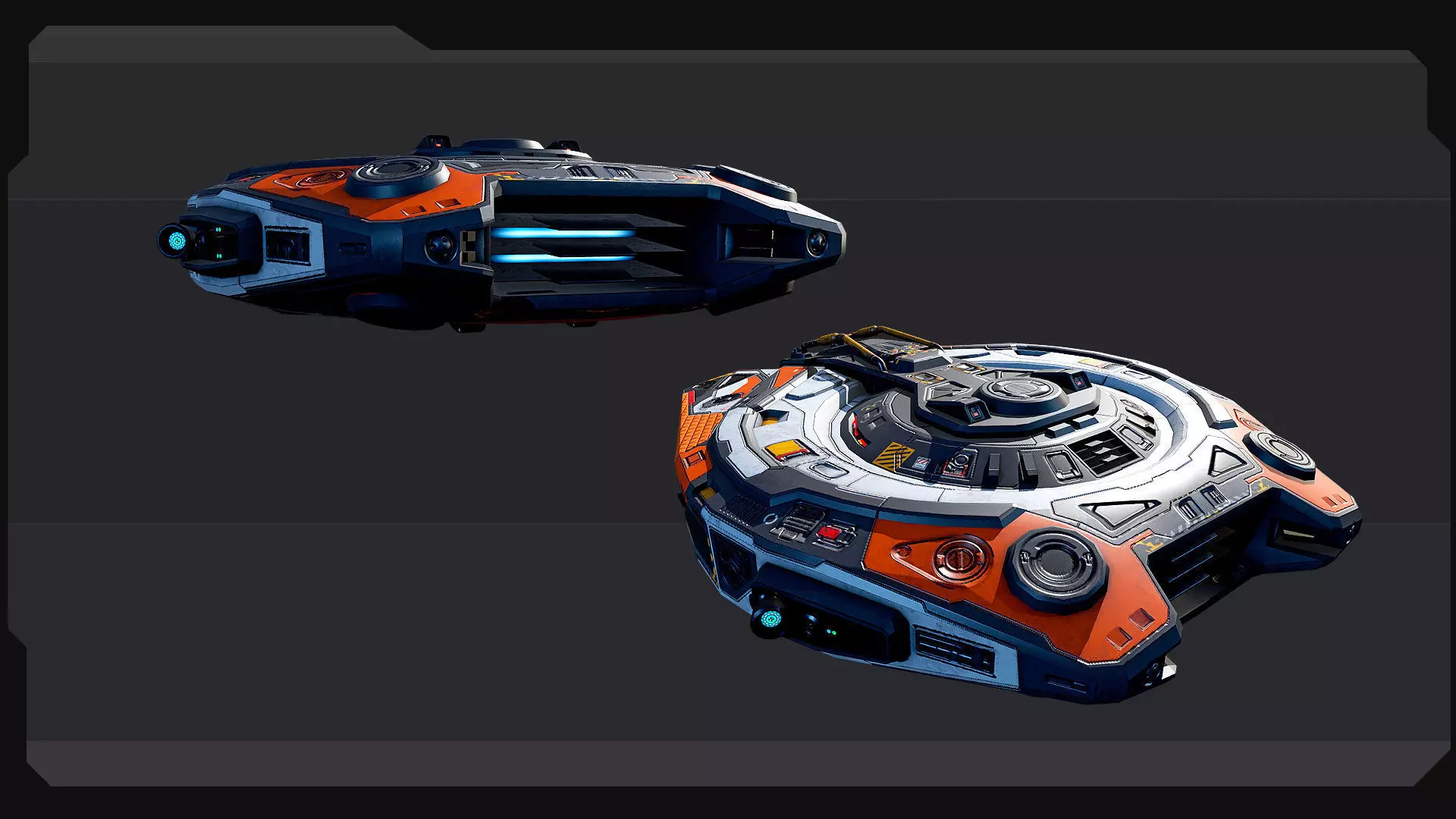 SF Shuttle - EX5 Low-poly 3D model_5