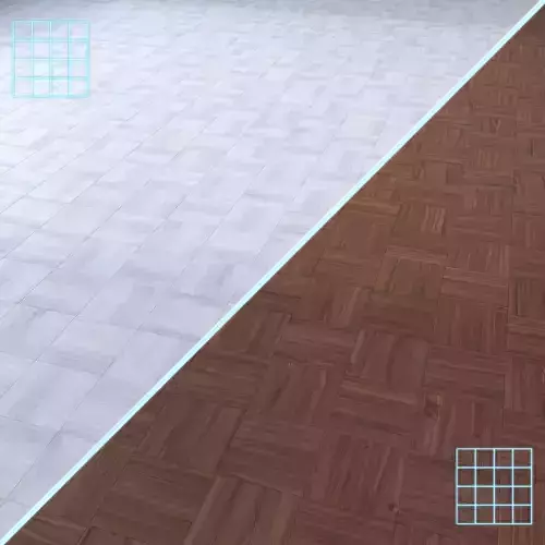 Parquet - Laminate - Wooden floor 2 in 1 Low-poly 3D model