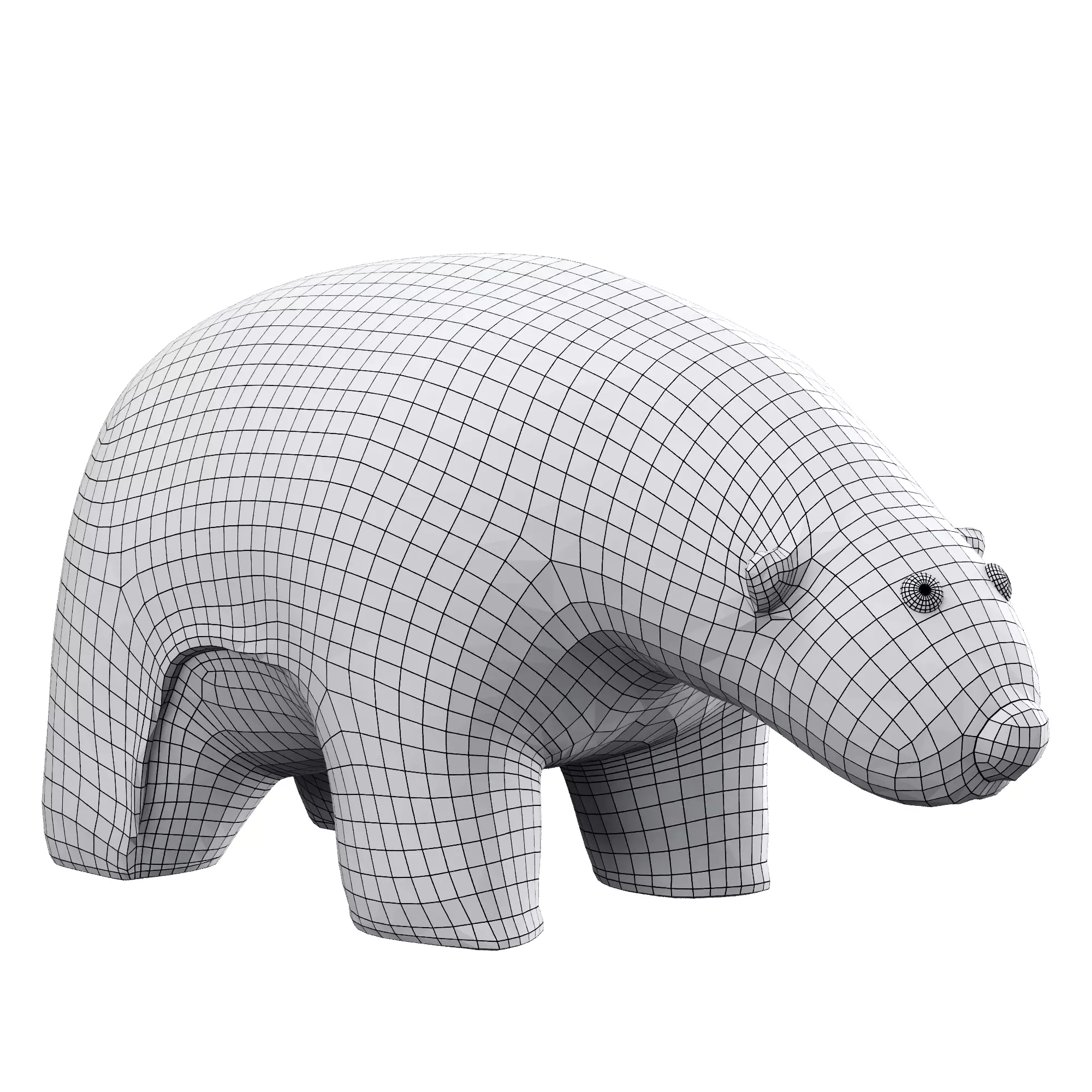 Bear toy Low-poly 3D model_44