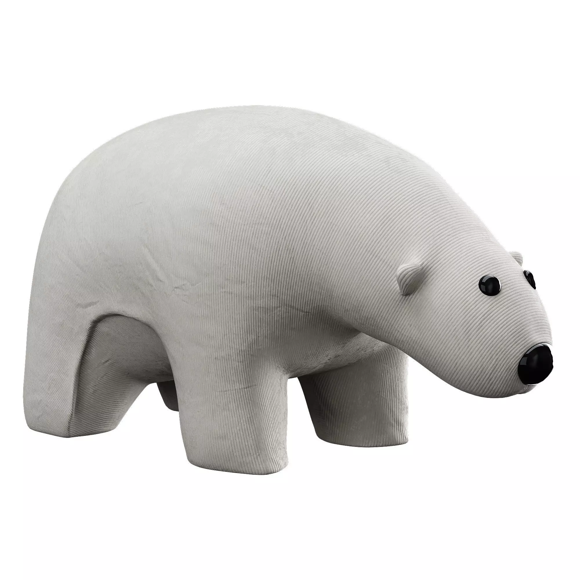 Bear toy Low-poly 3D model_16