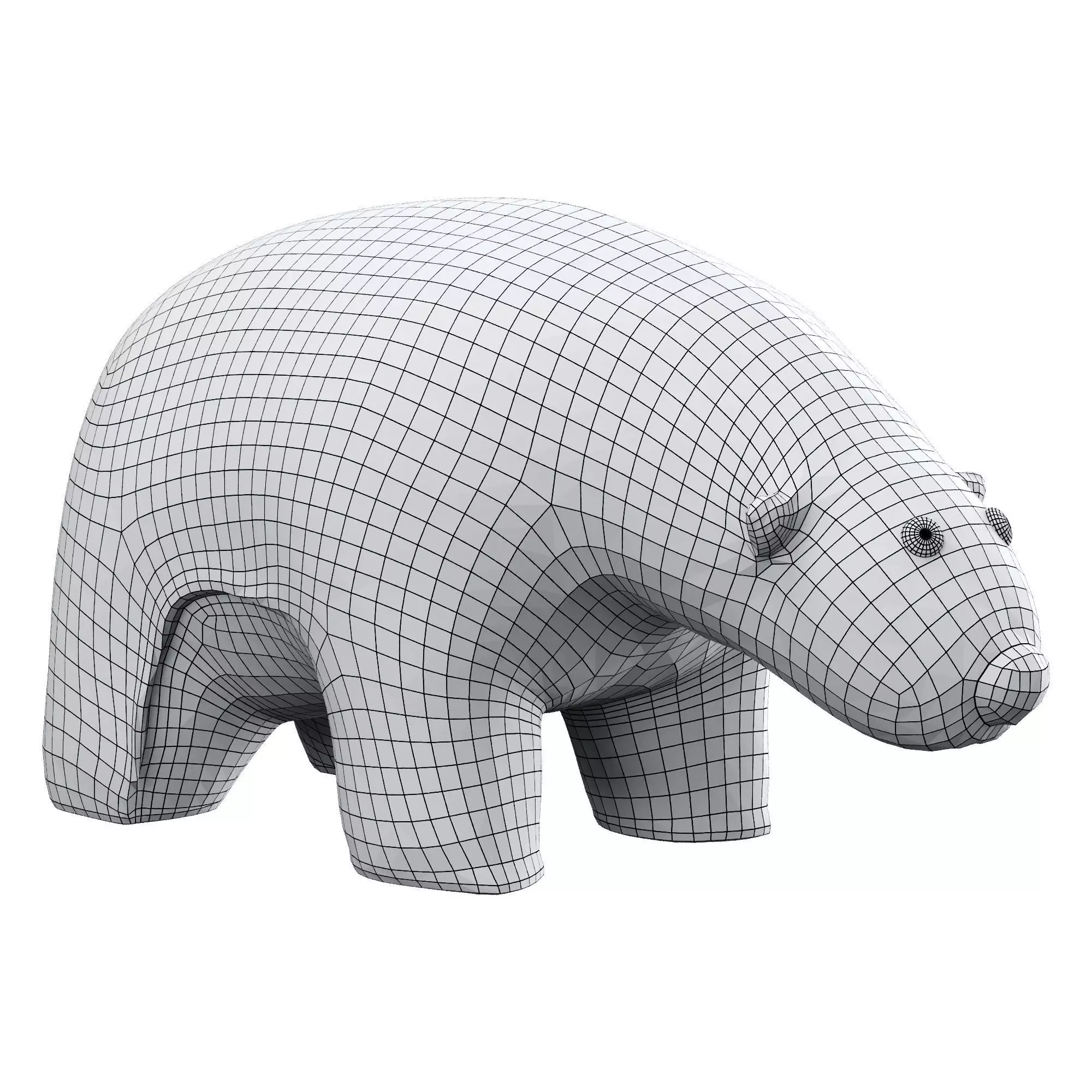 Bear toy Low-poly 3D model_33