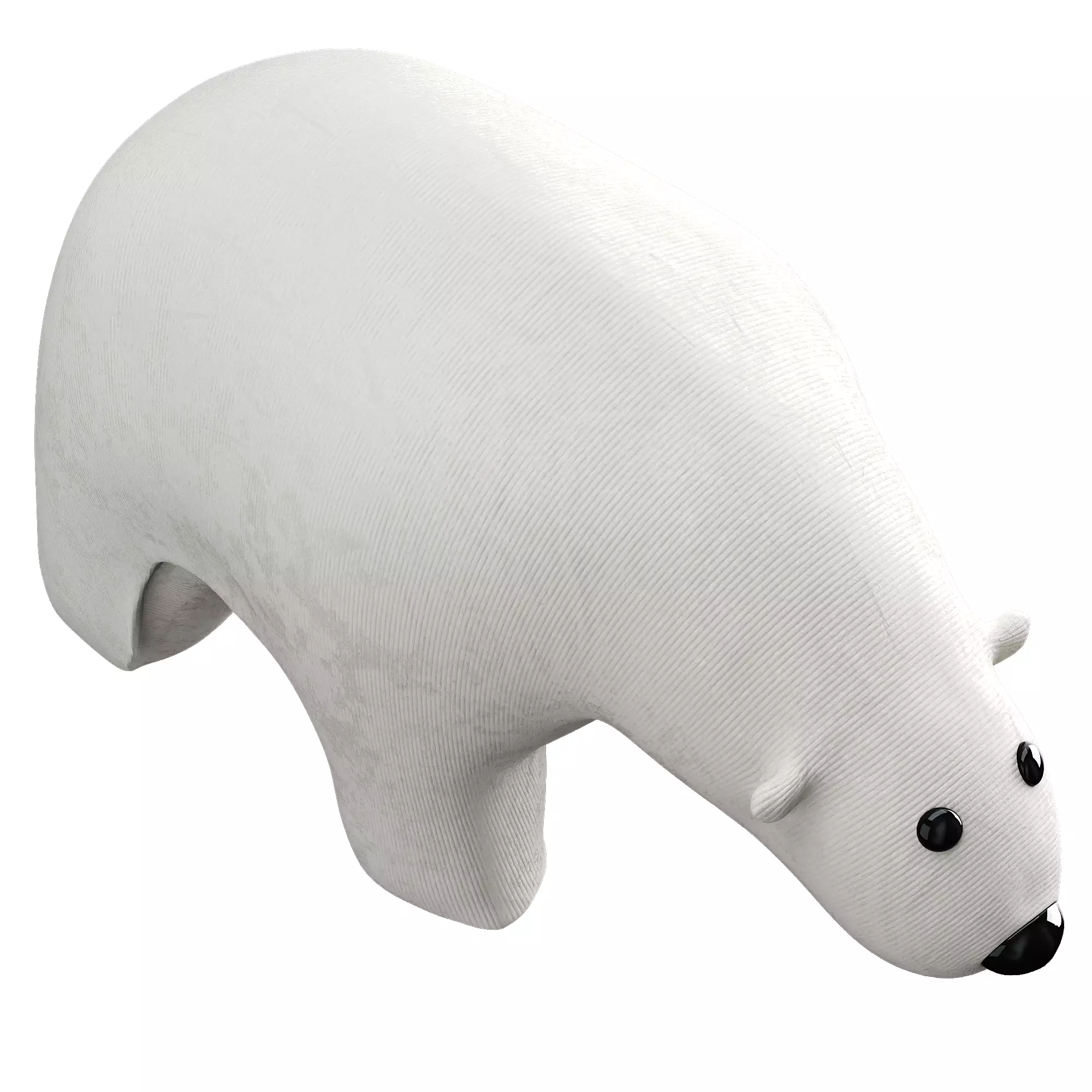 Bear toy Low-poly 3D model_4