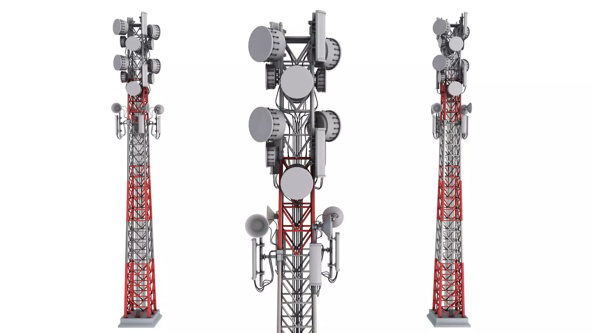 Telecommunication Tower 3D model_0