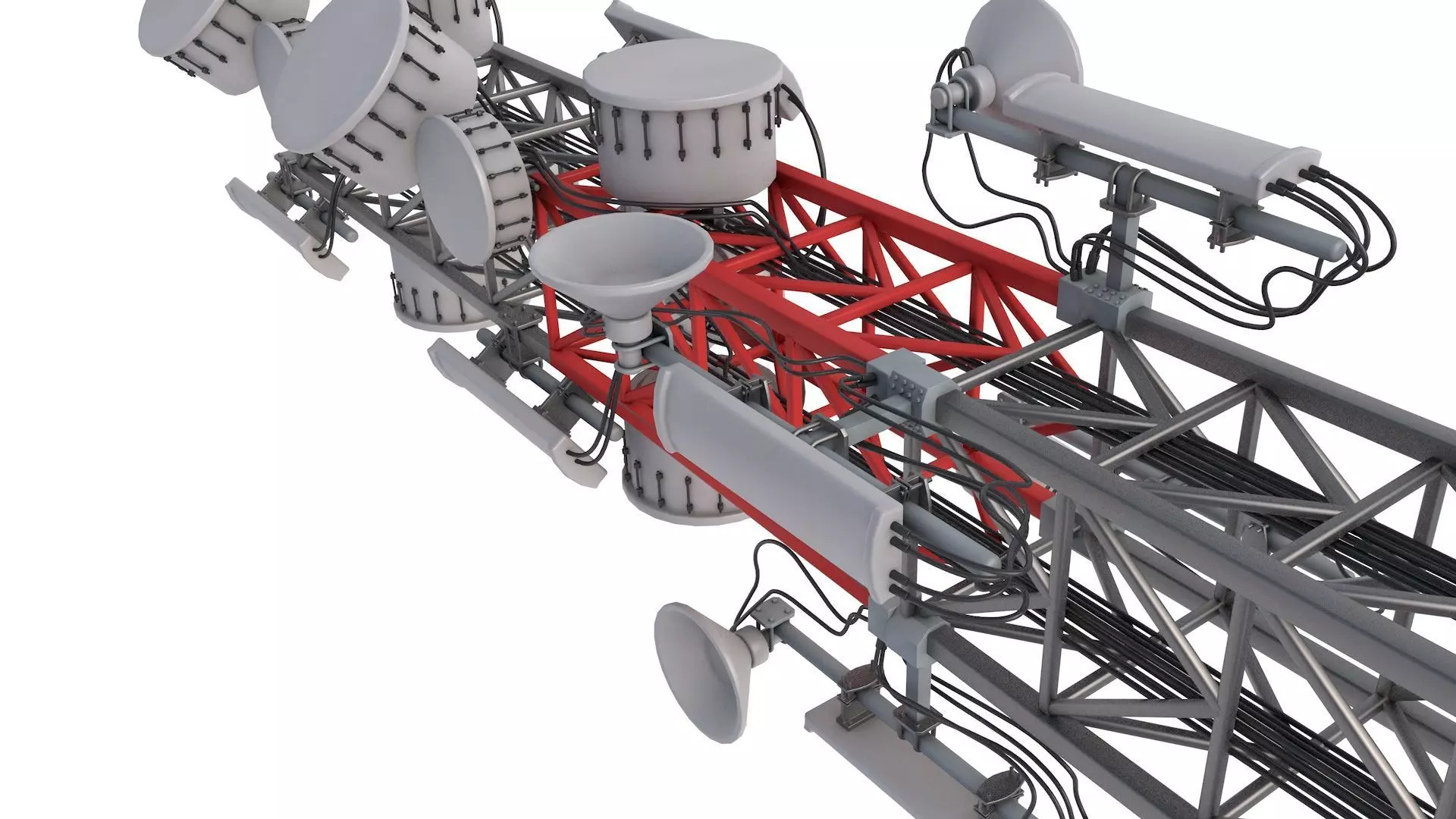 Telecommunication Tower 3D model_2