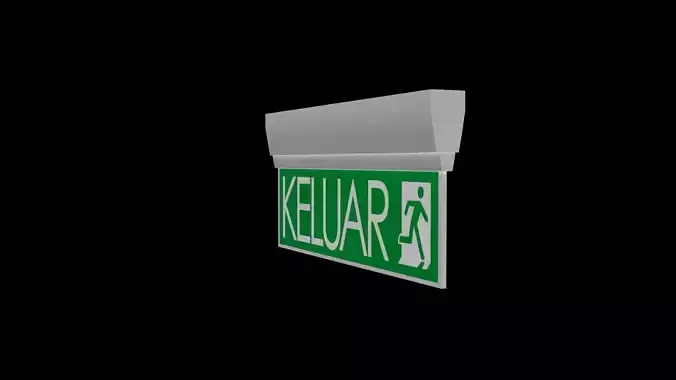 Tanda Keluar Low-poly 3D model