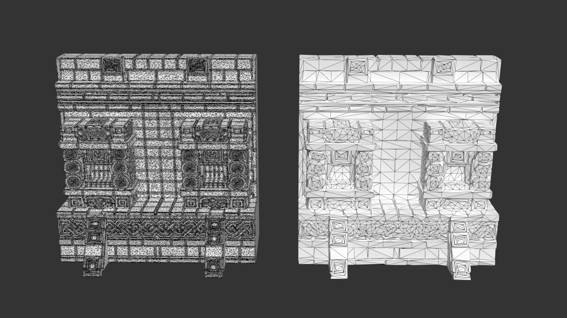 Mayan Temple Wall Modulars 09 250726 Low-poly 3D model_6