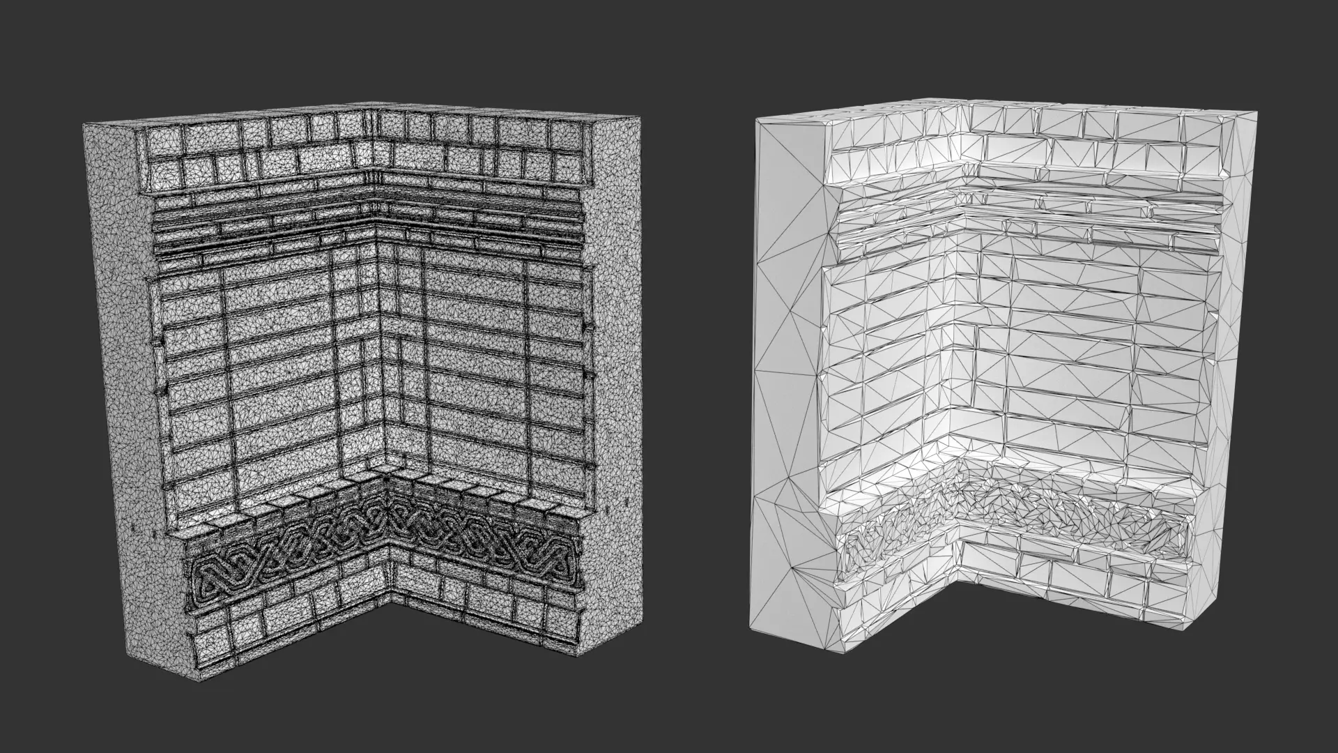 Mayan Temple Wall Modulars 09 250726 Low-poly 3D model_8