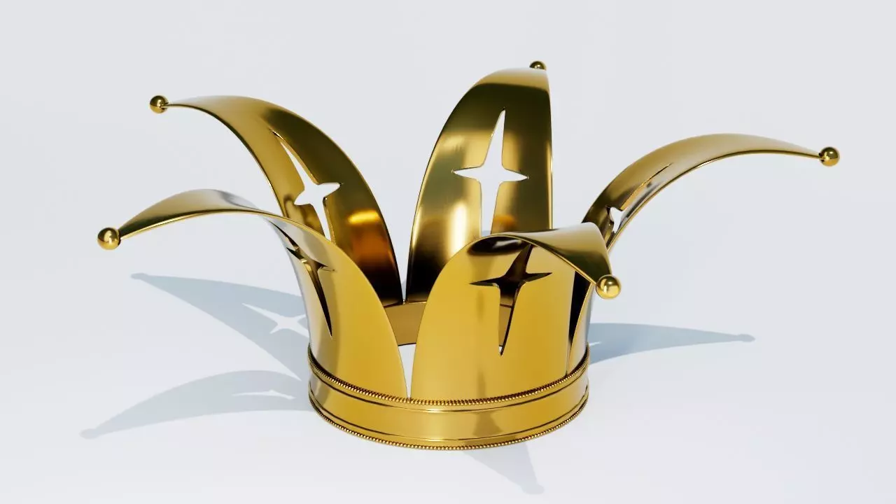Jester Hat Style Crown 3D model_0