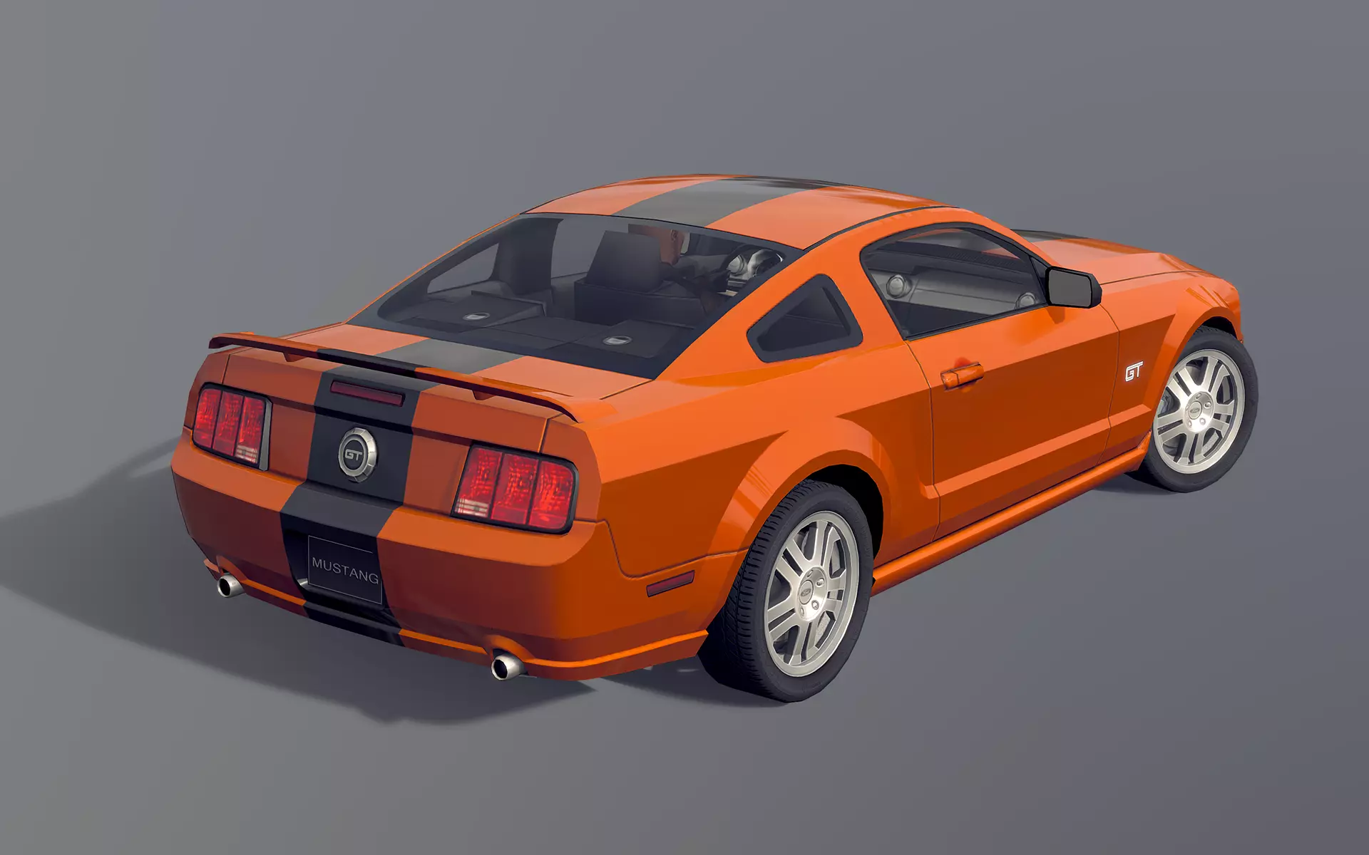2005 Ford Mustang GT Low-poly 3D model_1