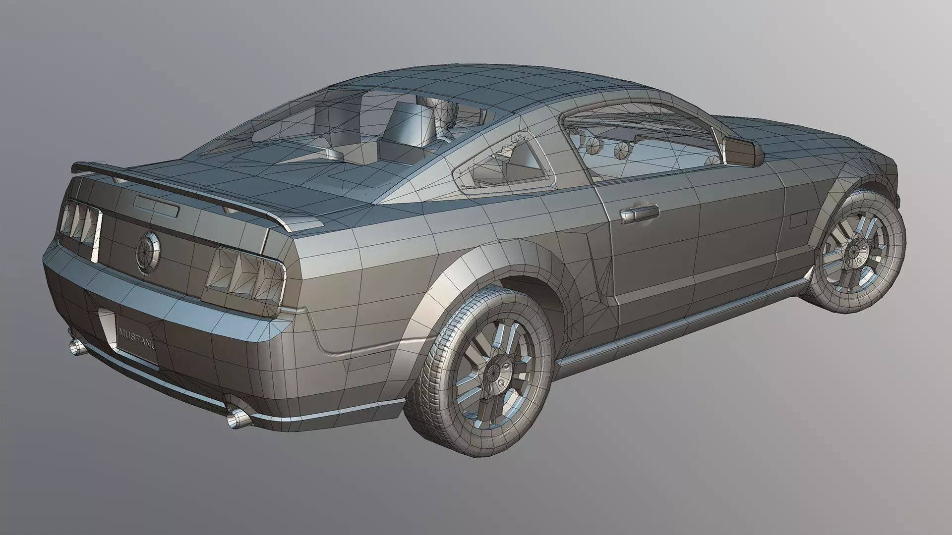 2005 Ford Mustang GT Low-poly 3D model_7