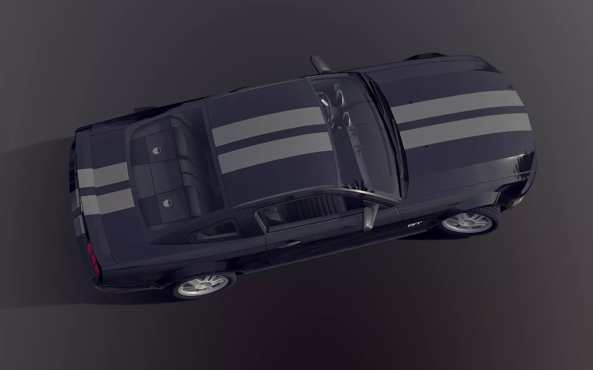 2005 Ford Mustang GT Low-poly 3D model_5