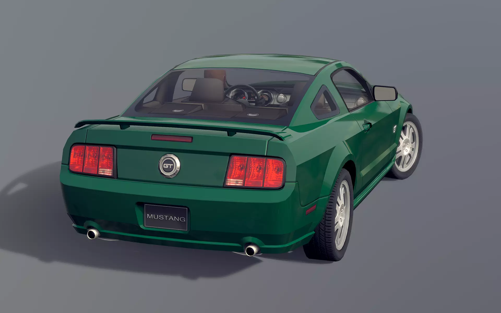 2005 Ford Mustang GT Low-poly 3D model_3