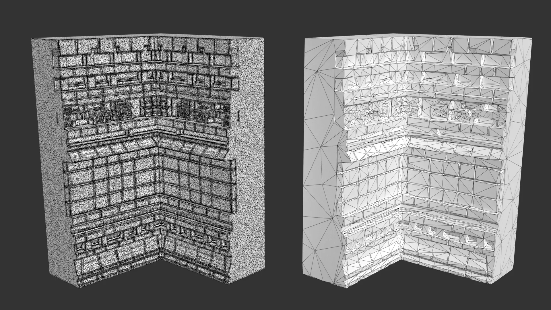 Mayan Temple Wall Modulars 08 250726 Low-poly 3D model_8