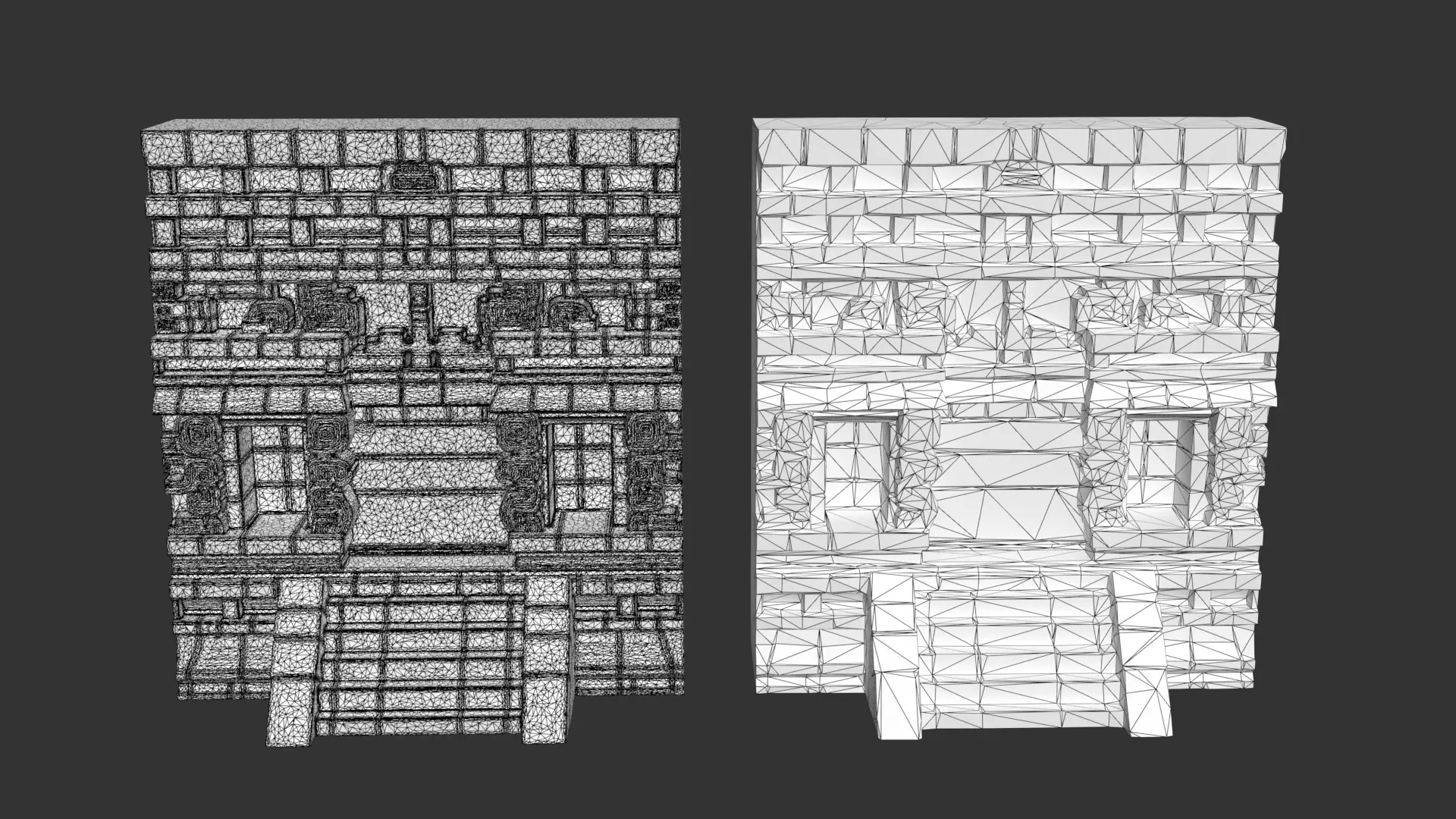 Mayan Temple Wall Modulars 08 250726 Low-poly 3D model_6