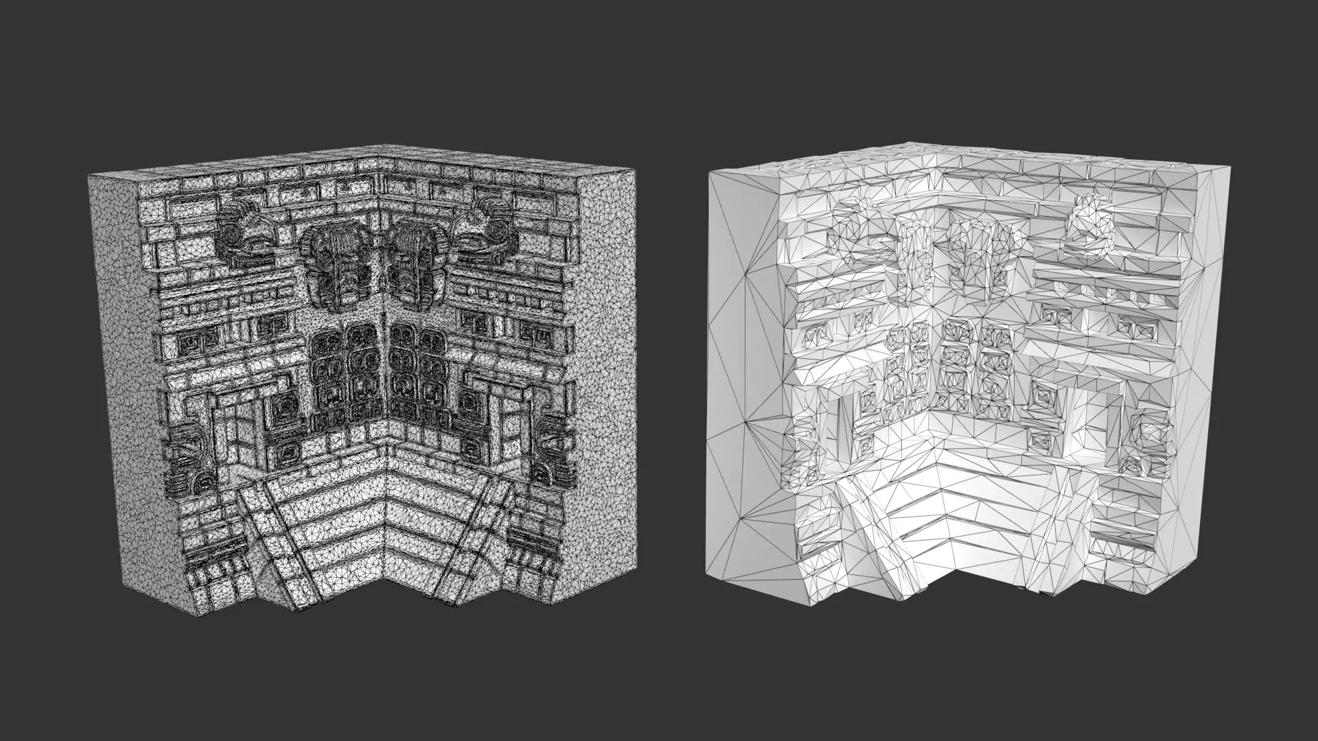 Mayan Temple Wall Modulars 07 250726 Low-poly 3D model_8