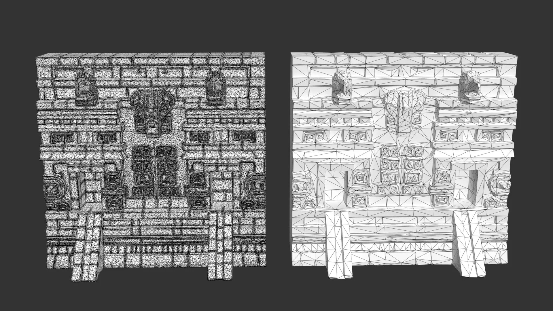 Mayan Temple Wall Modulars 07 250726 Low-poly 3D model_6