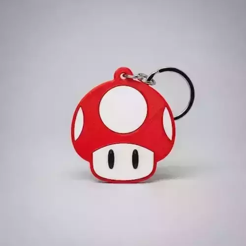 Super Mario Mushroom Keychain - Easy 3D Print STL File