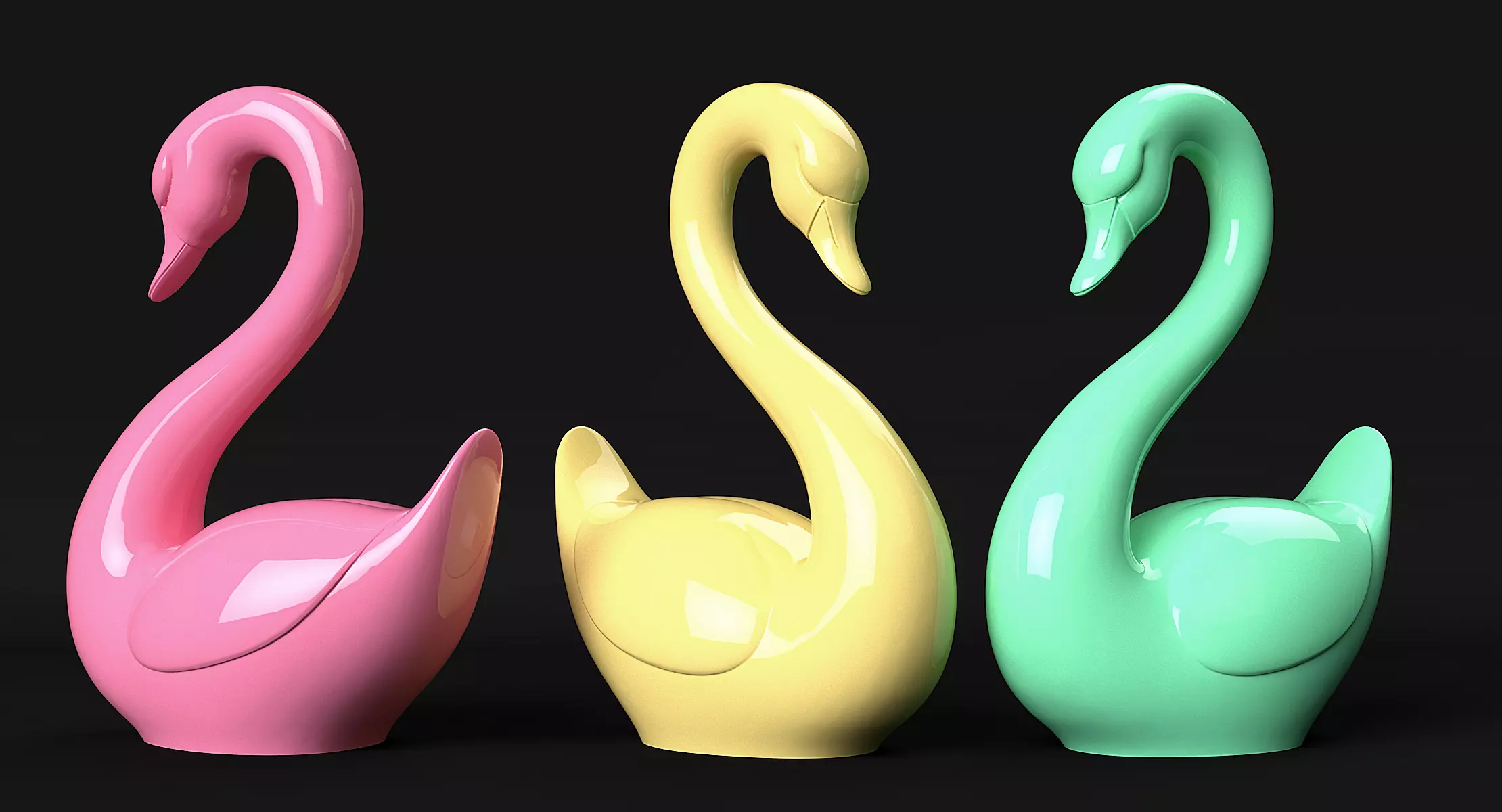 Swan Sculpture 3D print model_10