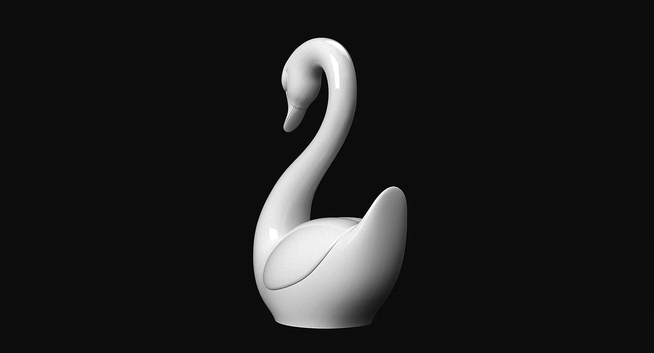 Swan Sculpture 3D print model_6