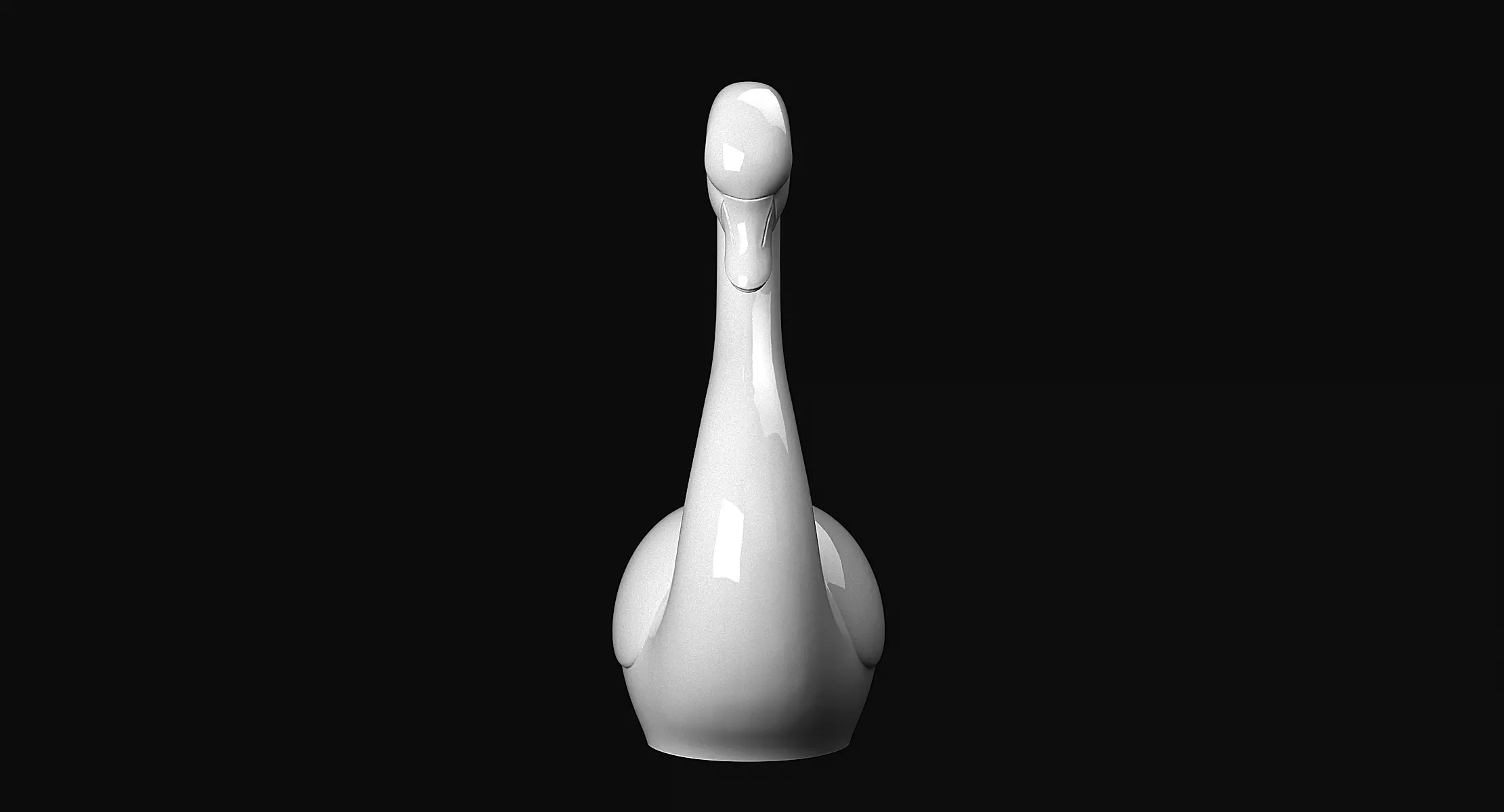 Swan Sculpture 3D print model_3