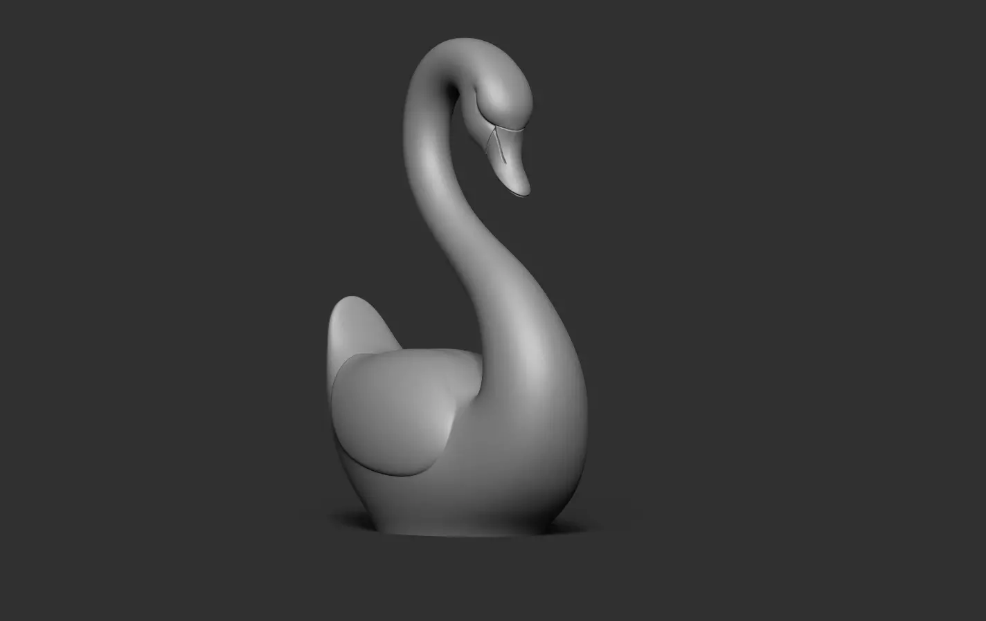 Swan Sculpture 3D print model_12