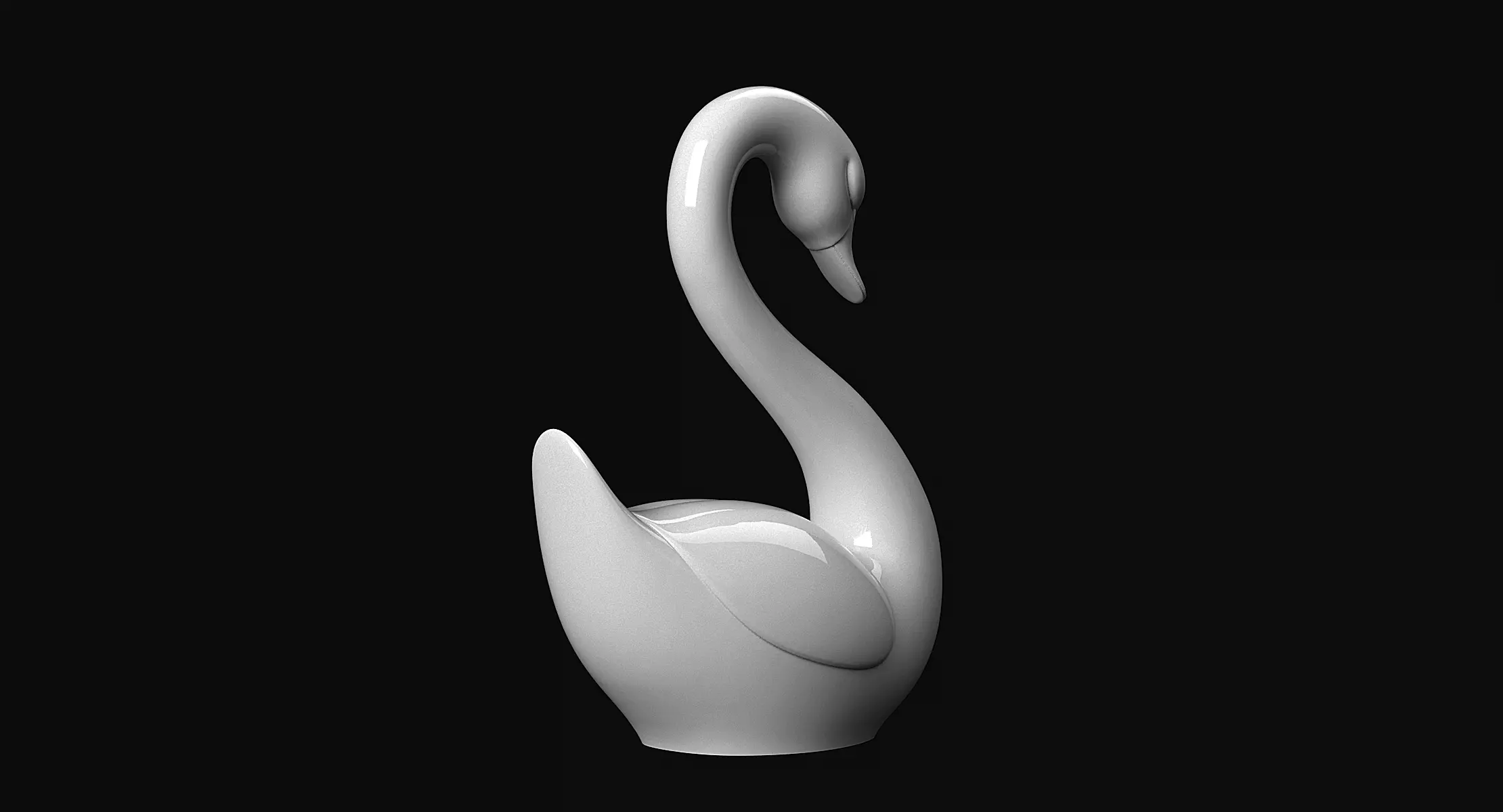 Swan Sculpture 3D print model_8