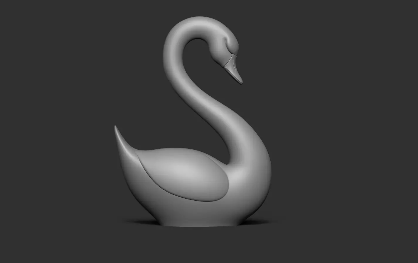 Swan Sculpture 3D print model_11