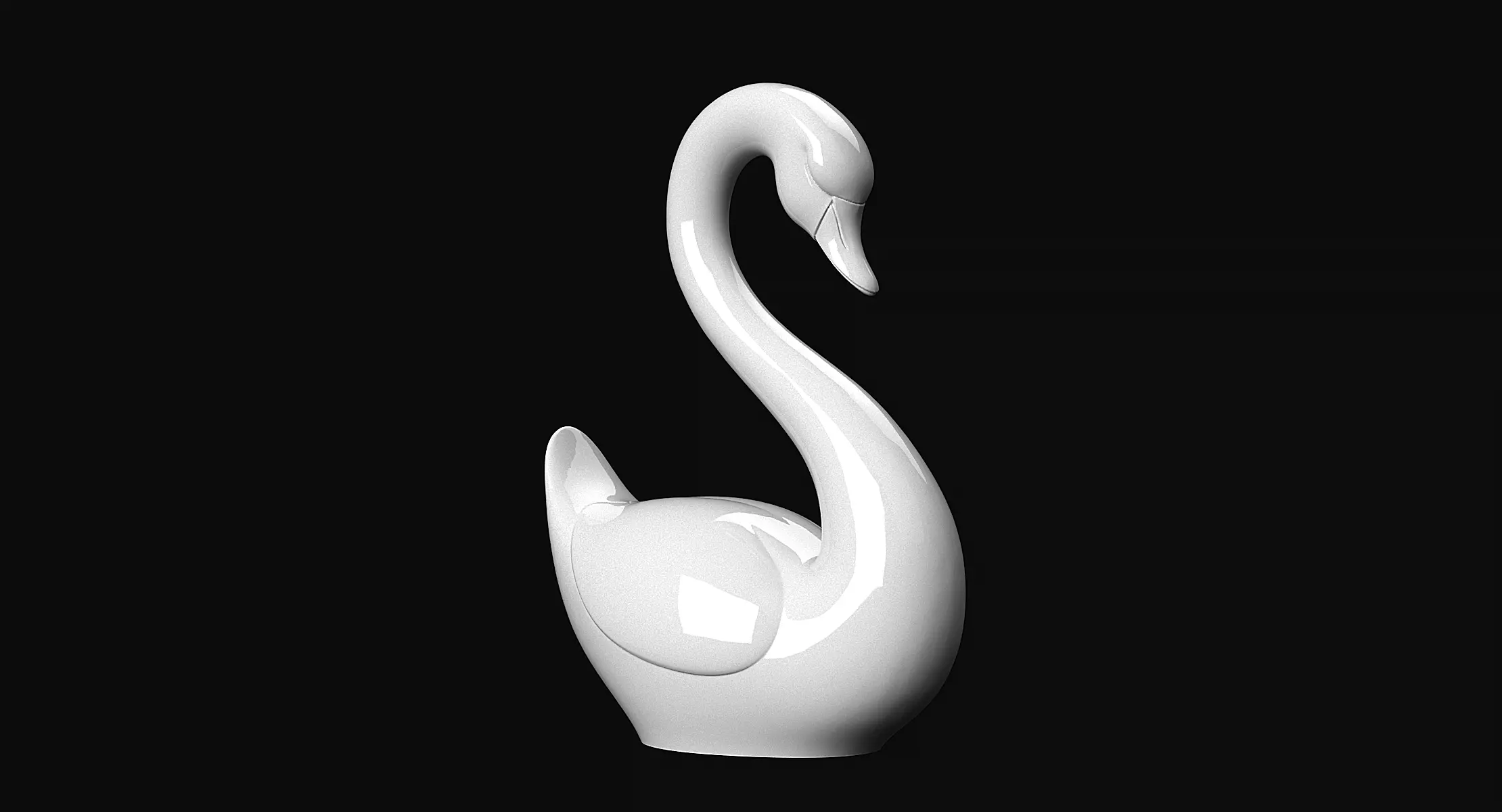 Swan Sculpture 3D print model_2