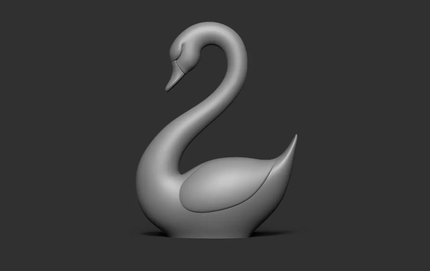 Swan Sculpture 3D print model_15