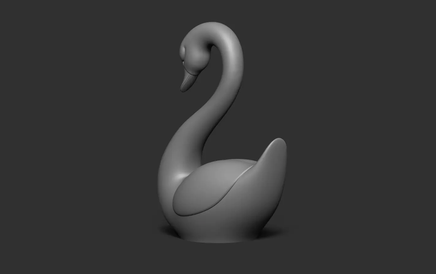 Swan Sculpture 3D print model_16