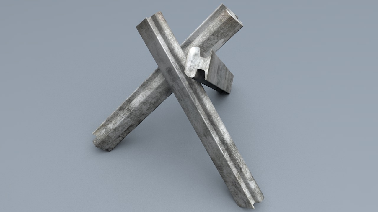 Berlin Wall Trap Elements 3D model_2