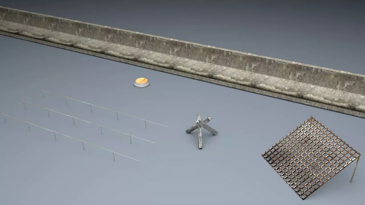 Berlin Wall Trap Elements 3D model_0