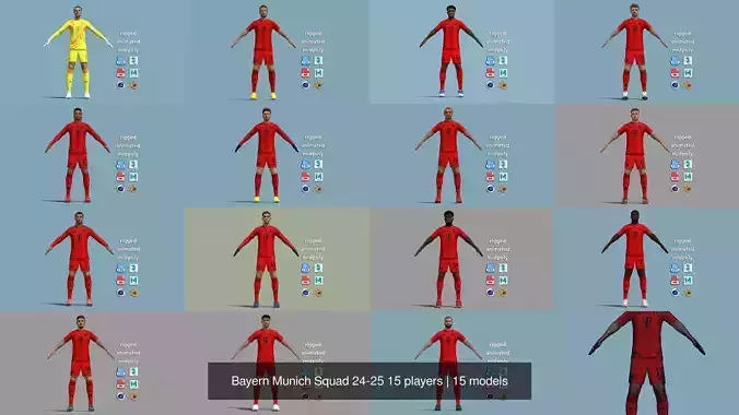 Bayern Munich Squad 24-25 15 players