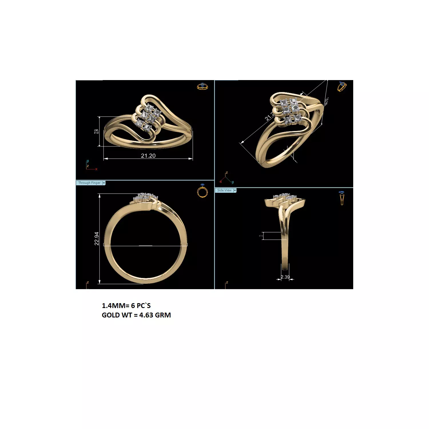 Women Ring Render 3dm STL MTL SLC JCD OBJ FBX Details  3D print model_24