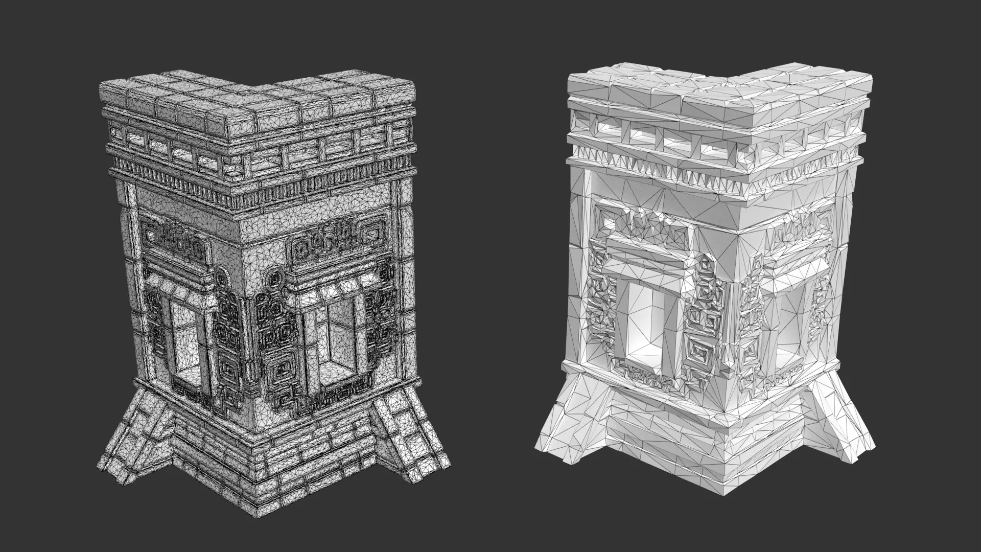 Mayan Temple Wall Modulars 06 250726 Low-poly 3D model_7