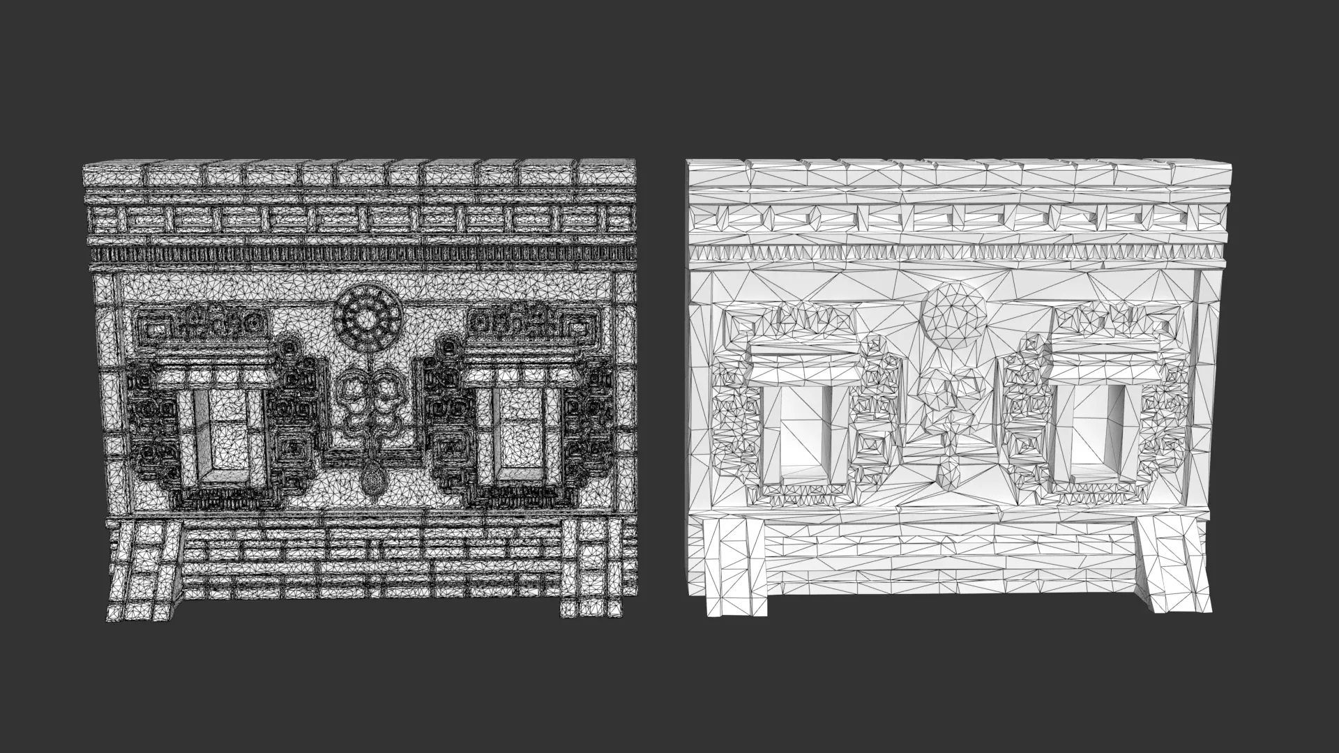 Mayan Temple Wall Modulars 06 250726 Low-poly 3D model_6