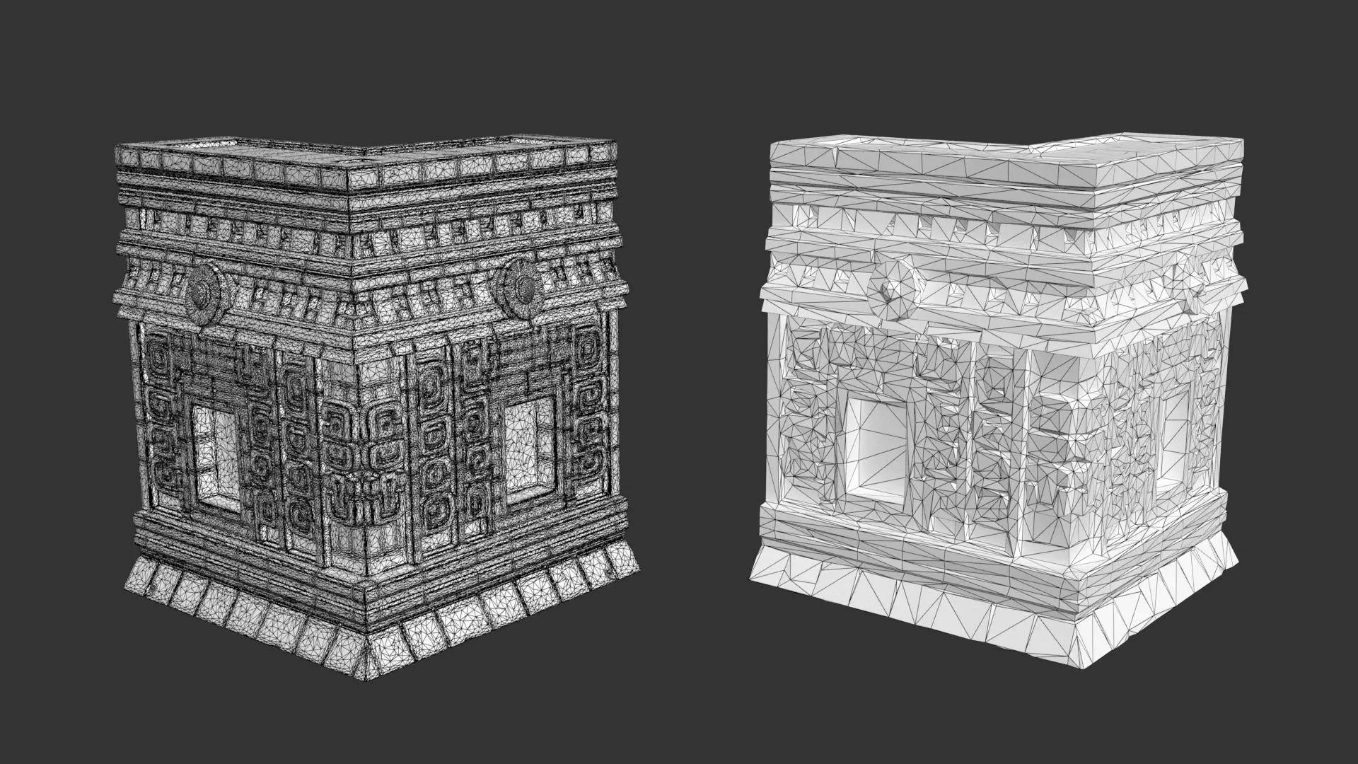 Mayan Temple Wall Modulars 05 250726 Low-poly 3D model_7