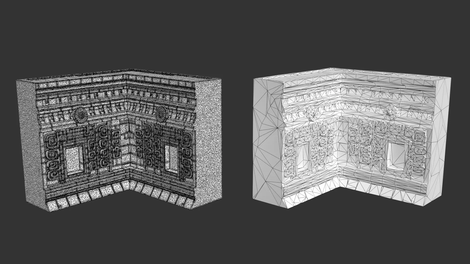Mayan Temple Wall Modulars 05 250726 Low-poly 3D model_8