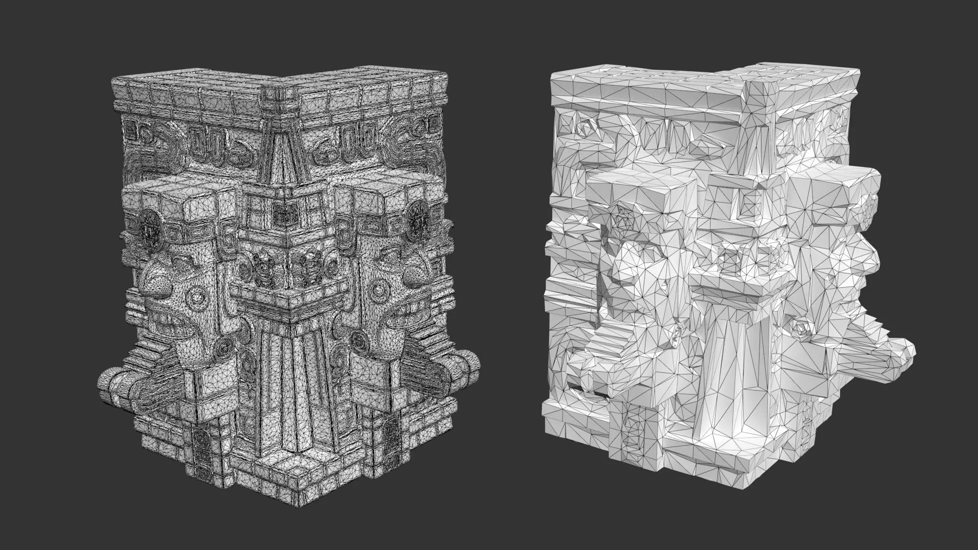 Mayan Temple Wall Modulars 04 250726 Low-poly 3D model_7
