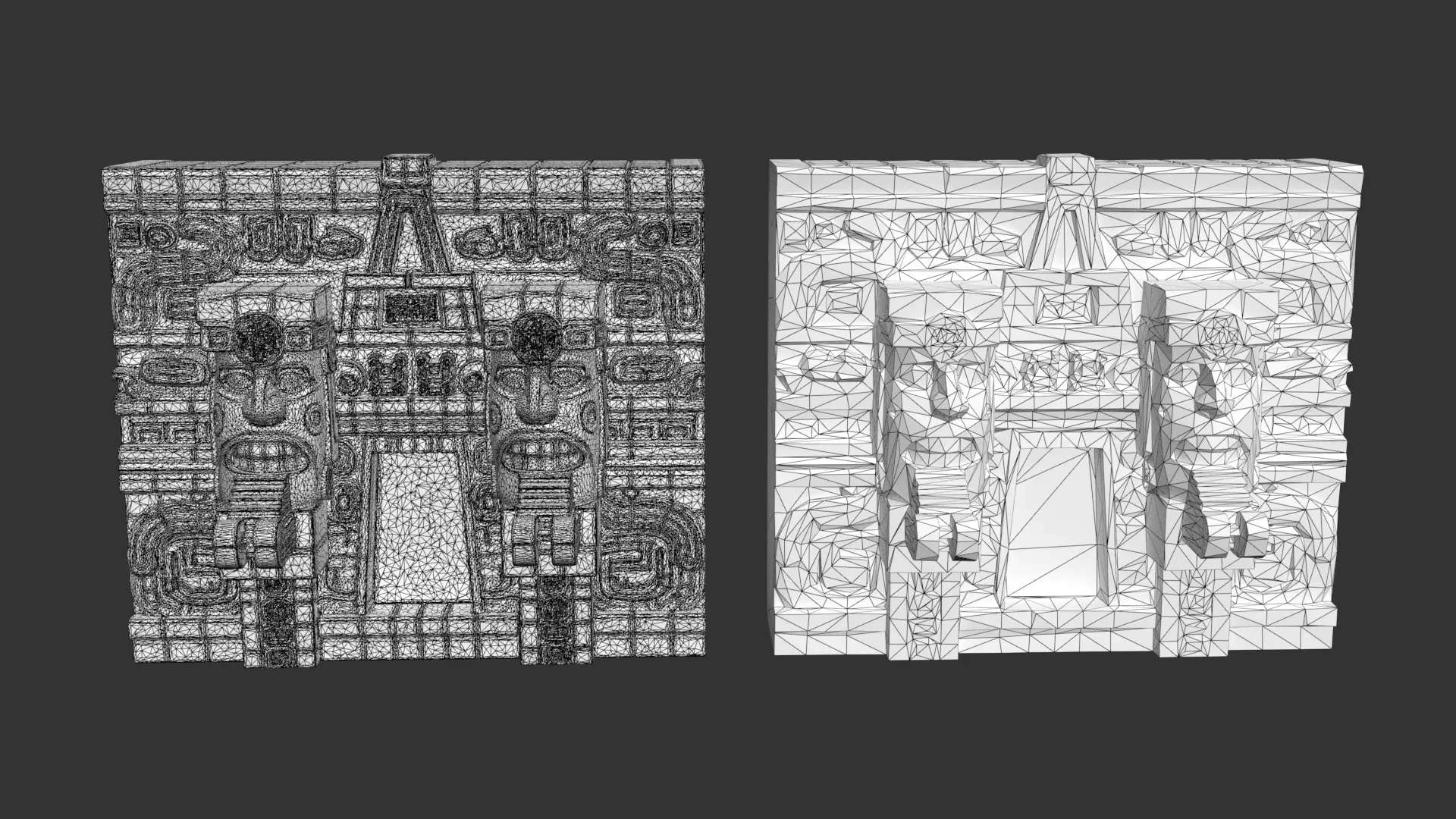 Mayan Temple Wall Modulars 04 250726 Low-poly 3D model_6